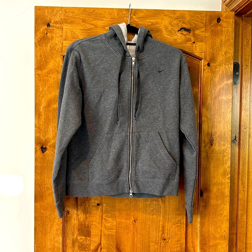Nike Gray Zip Front Hoodie